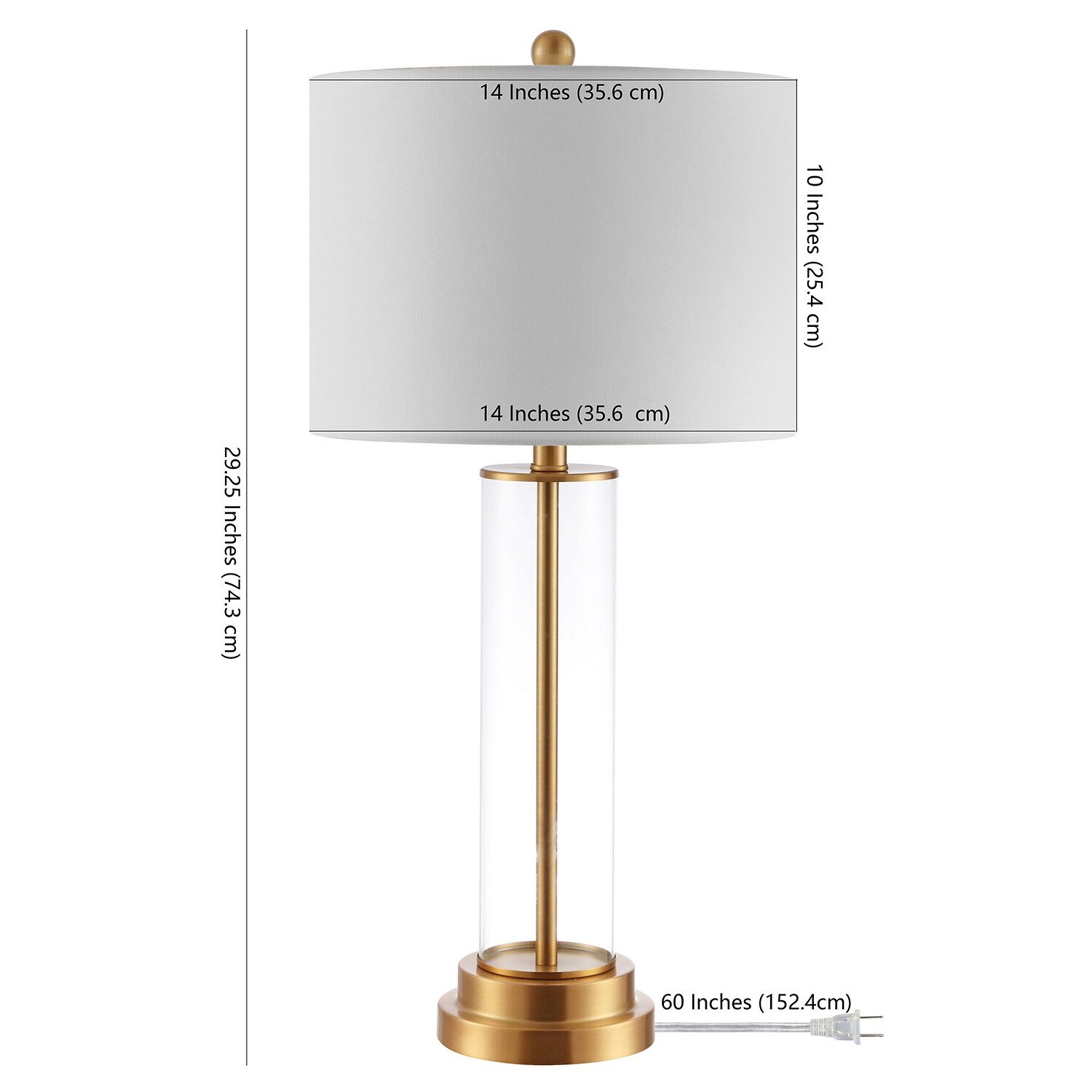 Safavieh 29.25" Cassian Glass Table Lamp