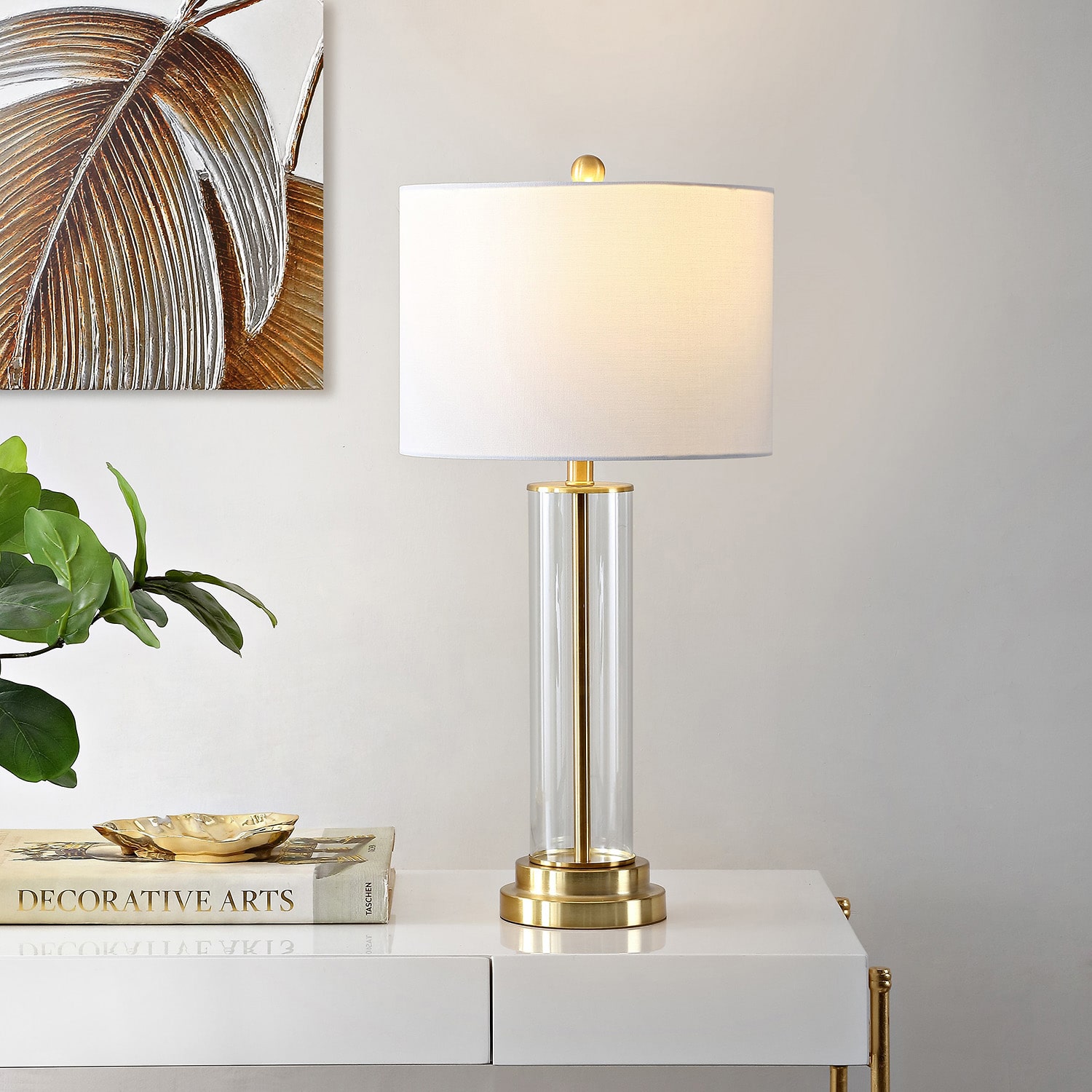 Safavieh 29.25" Cassian Glass Table Lamp