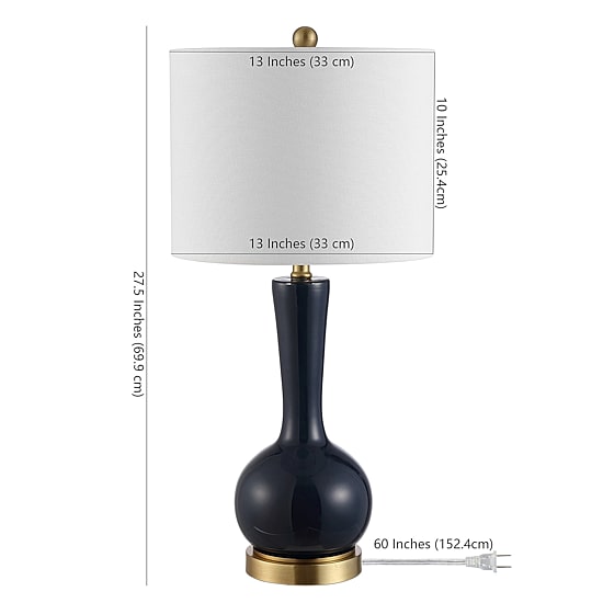 Safavieh 27.5" Gaetna Glass Table Lamp