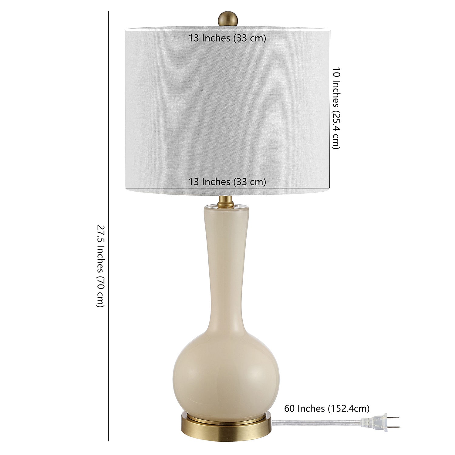 Safavieh 27.5" Gaetna Glass Table Lamp