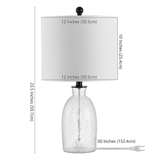 Safavieh 23" Nakula Glass Table Lamp