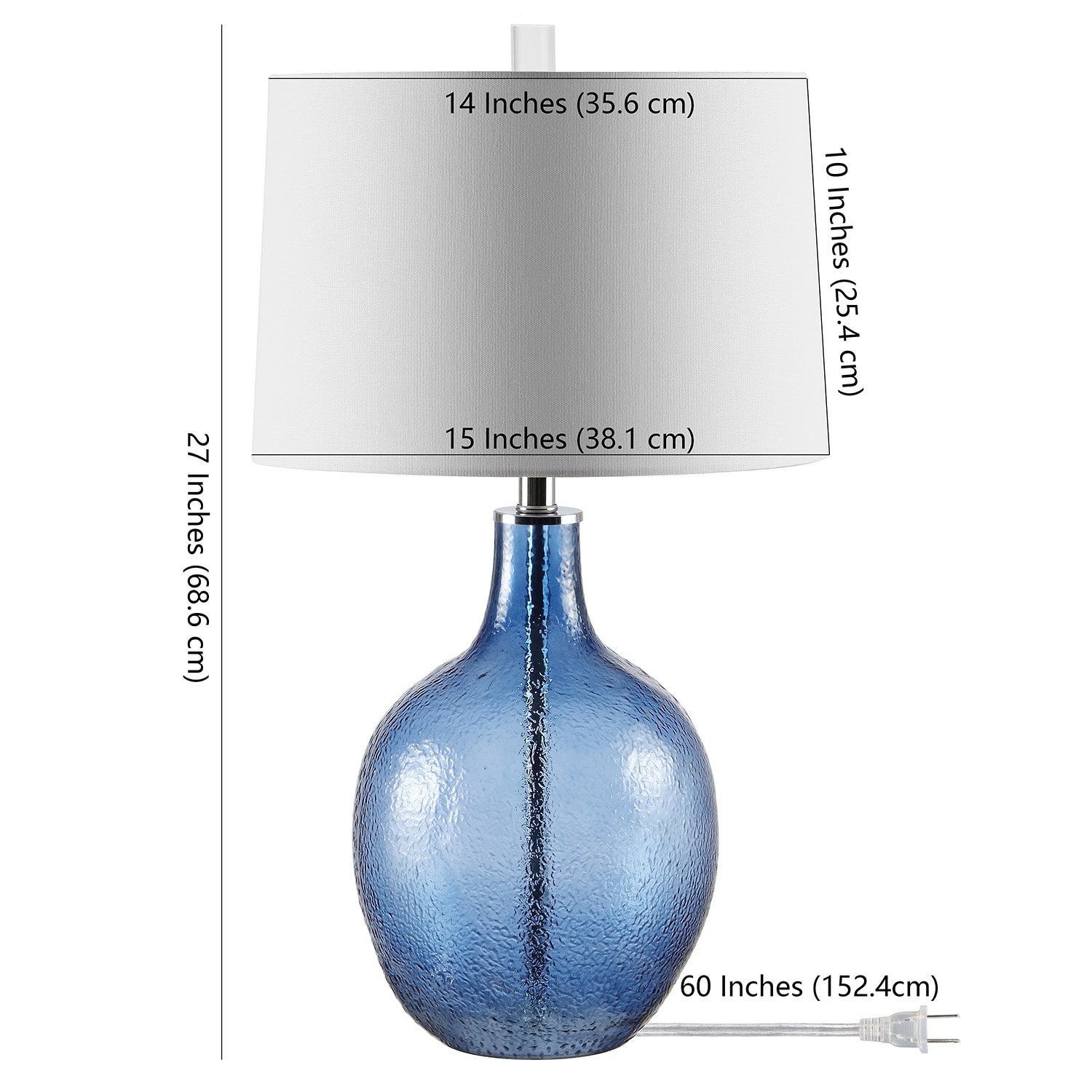 Safavieh 26" Nadine Glass Table Lamp