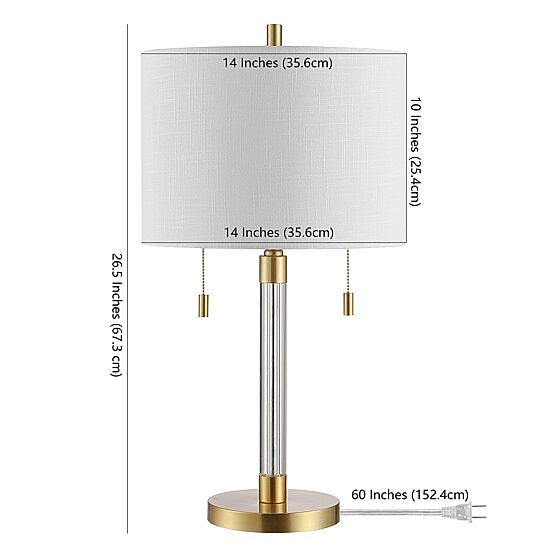 Safavieh 26.5" Bixby Glass Table Lamp
