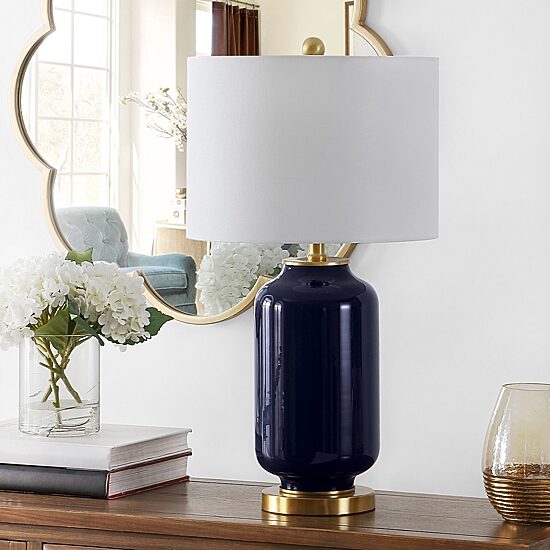 Safavieh 26" Amaia Glass Table Lamp