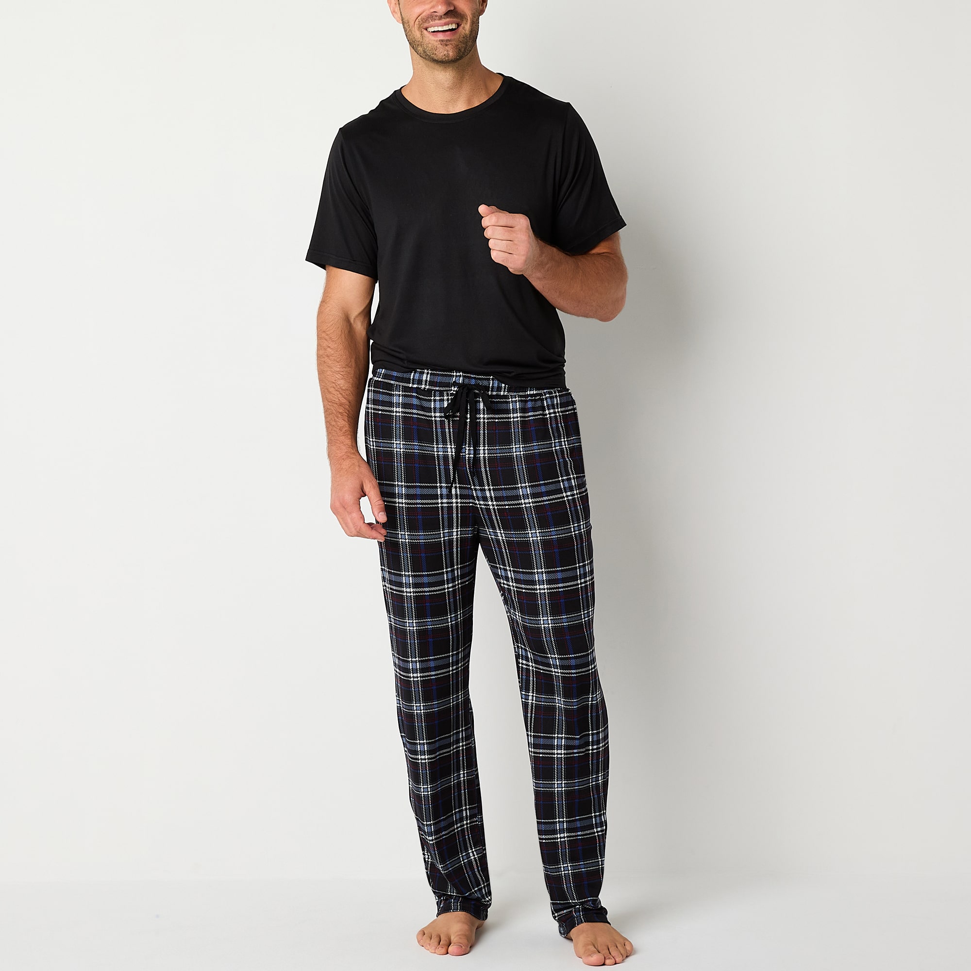 Ande Mens Crew Neck Short Sleeve 2-pc. Pajama Set
