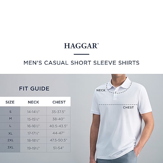 Haggar Pique Mens Regular Fit Short Sleeve Polo Shirt
