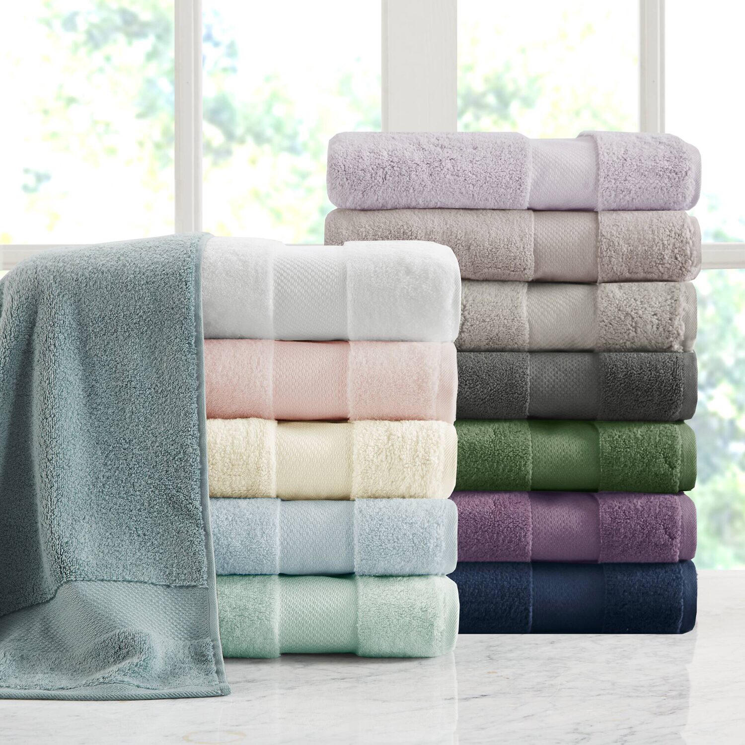 Madison Park Signature Turkish Oversized Cotton Solid 6-pc. Bath Towel Set