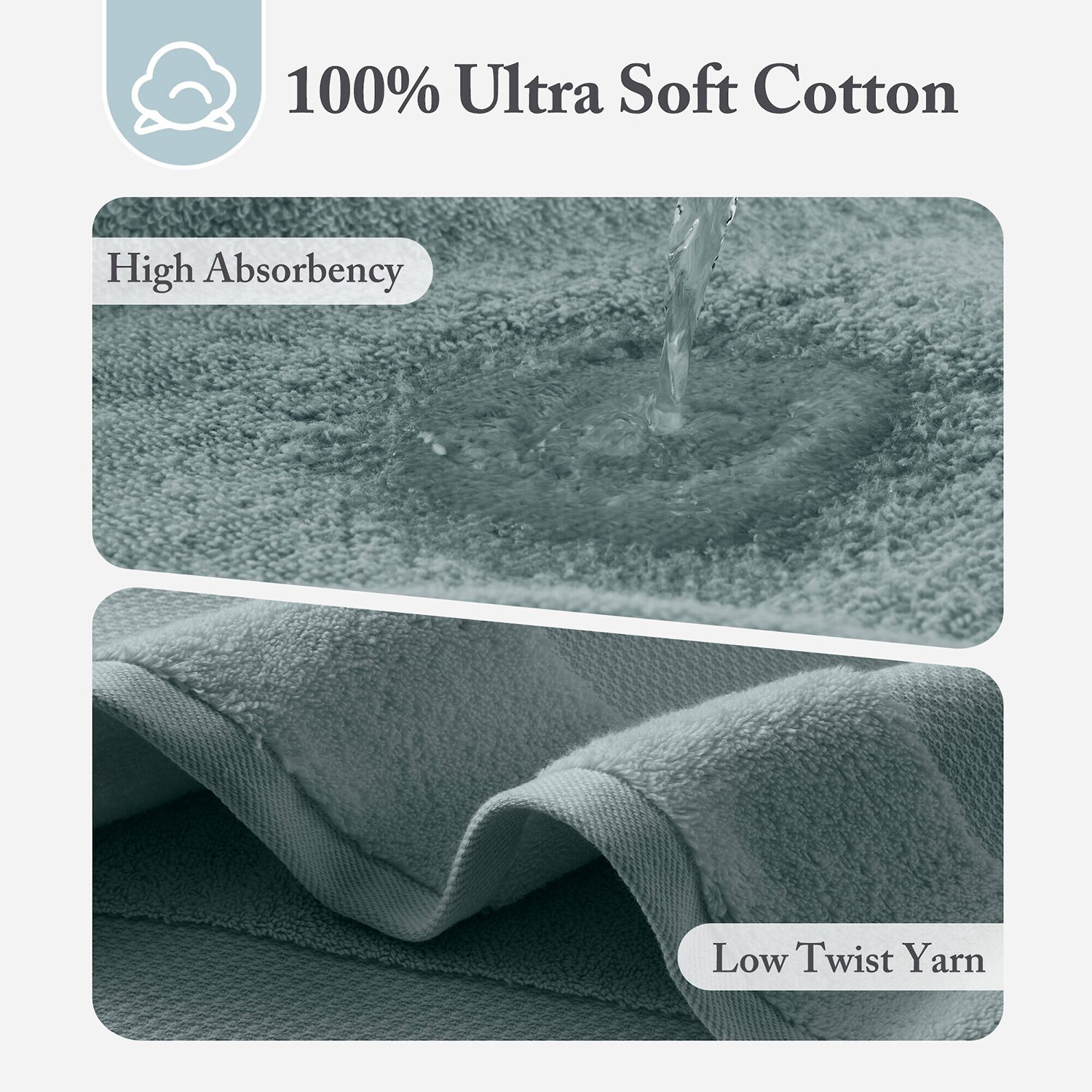 Madison Park Signature Turkish Oversized Cotton Solid 6-pc. Bath Towel Set