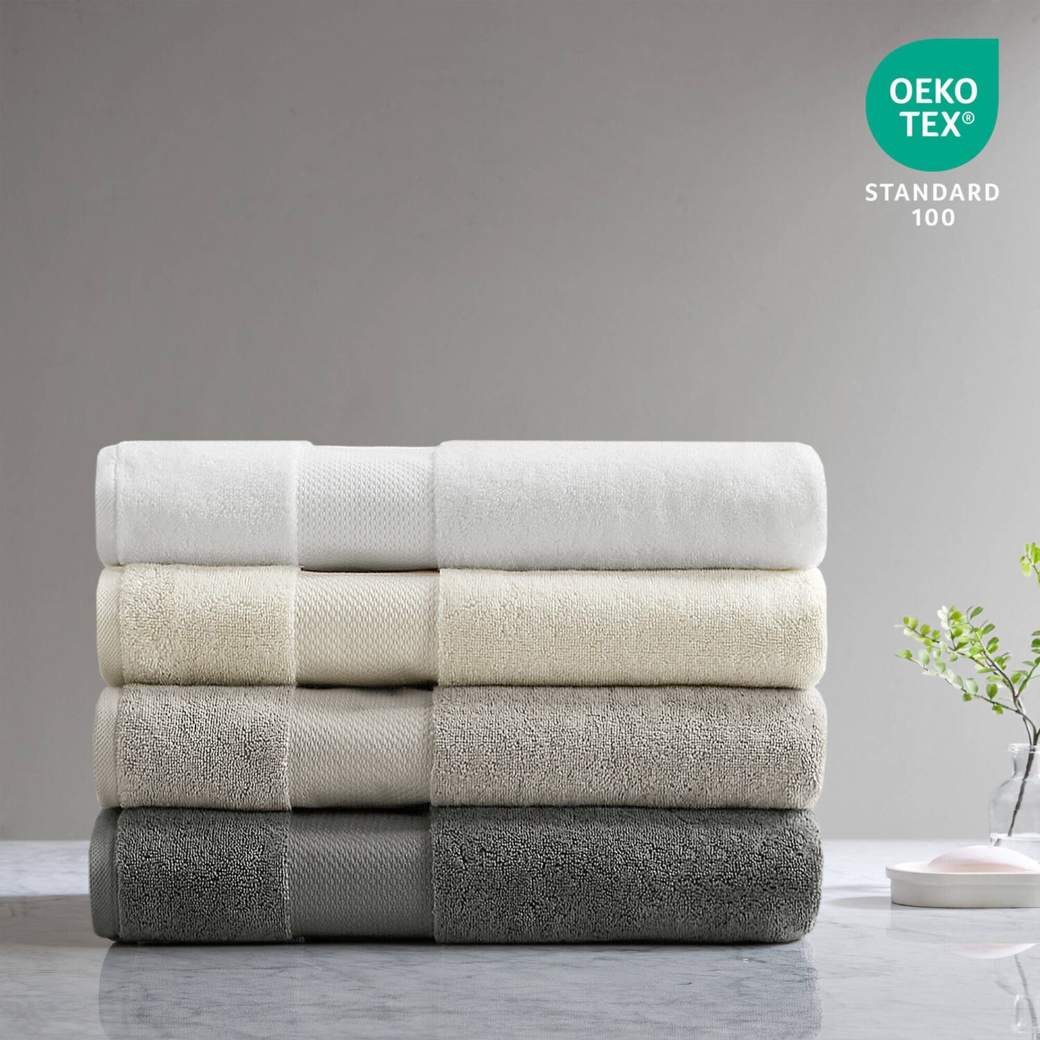 Madison Park Signature Turkish 100% Cotton 2-pc. Quick Dry Bath Towel
