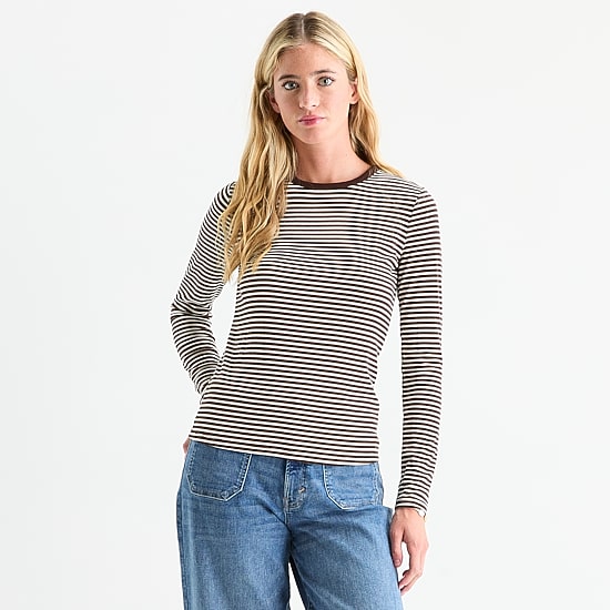 A.N.A Womens Crew Neck Long Sleeve T-Shirt