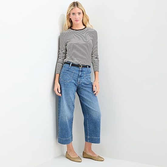 A.N.A Womens Crew Neck Long Sleeve T-Shirt