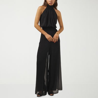 MSK Womens Halter Neck Sleeveless Jumpsuit