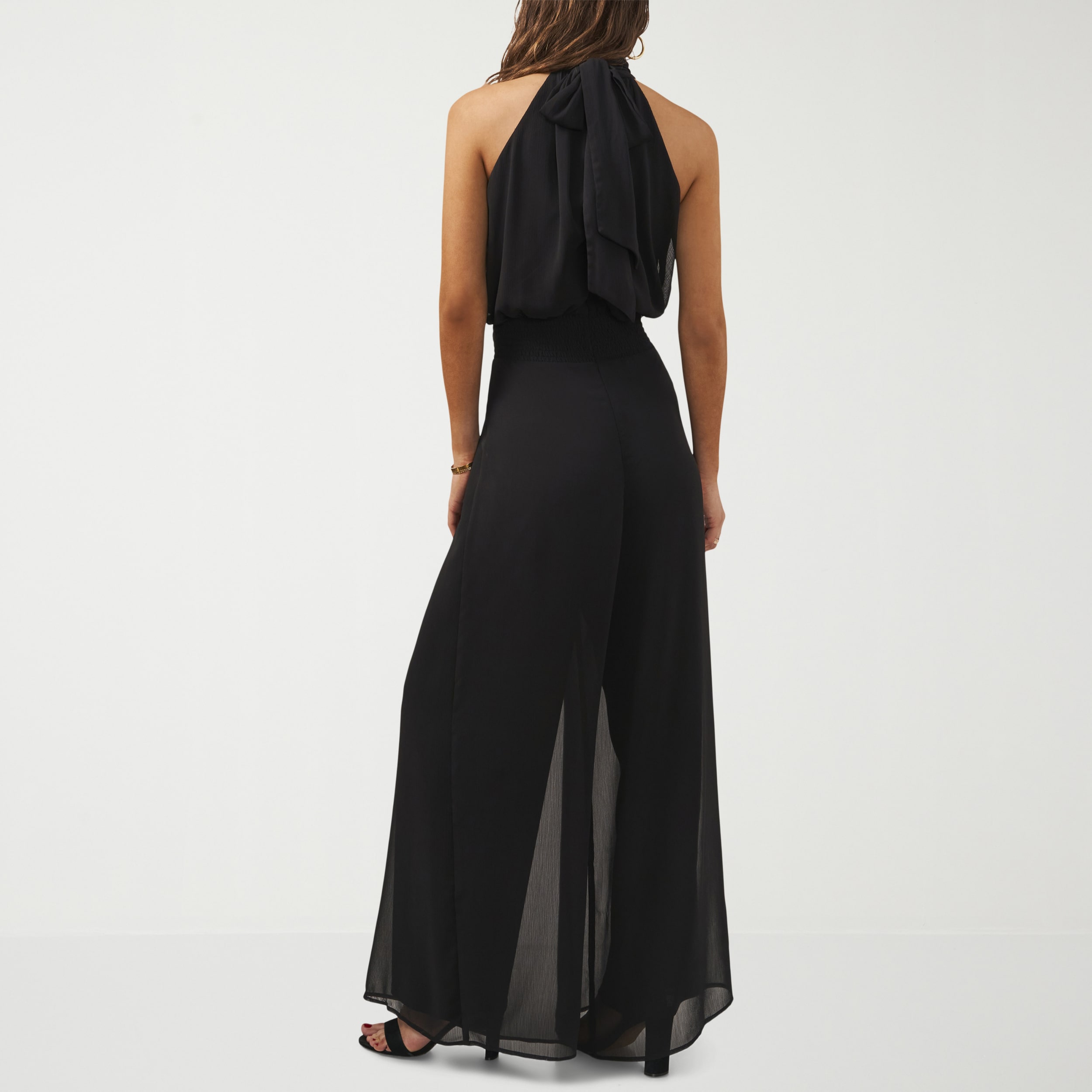 MSK Womens Halter Neck Sleeveless Jumpsuit