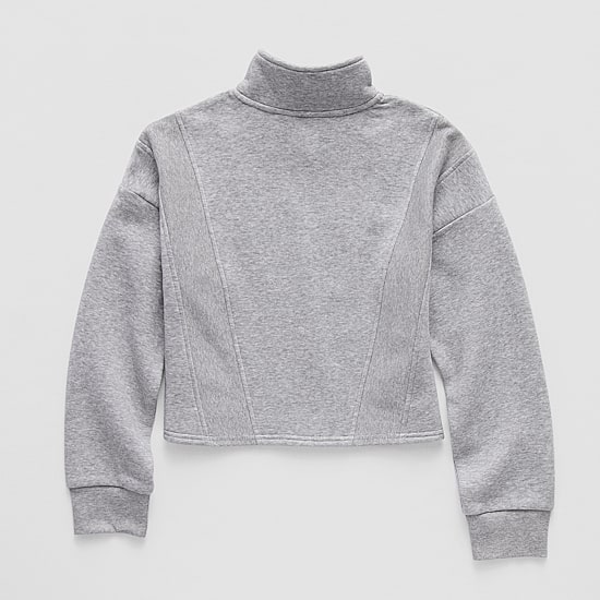 Xersion Little & Big Kid Girls Mock Neck Long Sleeve Fleece Active Quarter-Zip Pullover