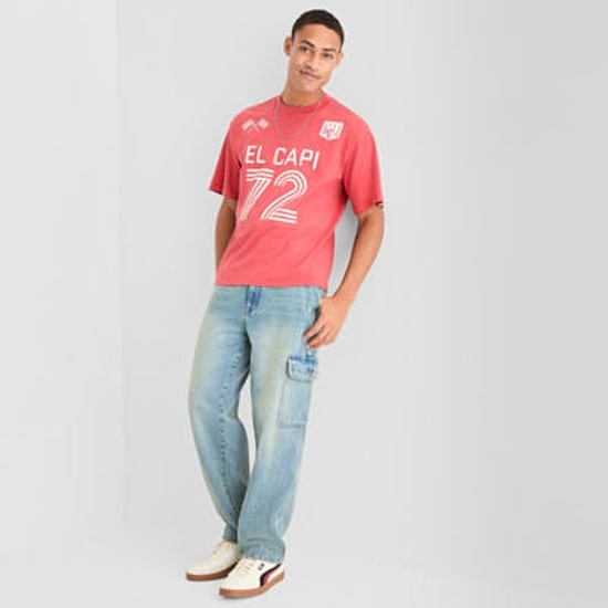AZ Mens Baggy Cargo Jean
