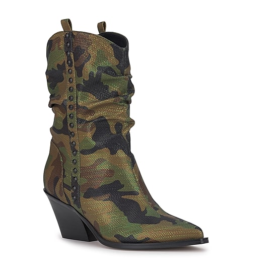JS Jessica Simpson Womens Zolini Stacked Heel Cowboy Boots
