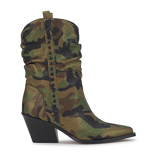 JS Jessica Simpson Womens Zolini Stacked Heel Cowboy Boots