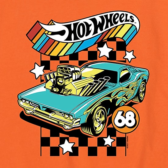 Little & Big Kid Boys Crew Neck Short Sleeve Regular Fit Hot Wheels Graphic T-Shirt