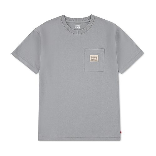 Levi 's Big Kid Boys Crew Neck Short Sleeve Regular Fit Graphic T-shirt In Gray