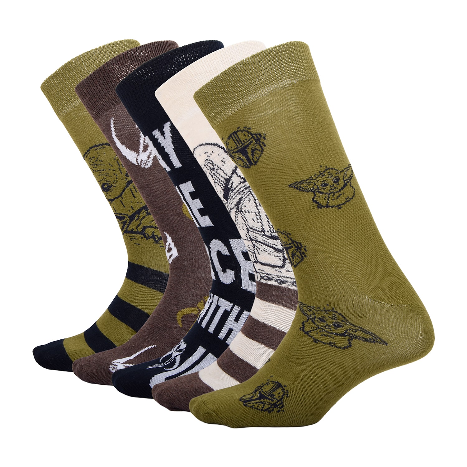 Mens 5 Pair Crew Socks