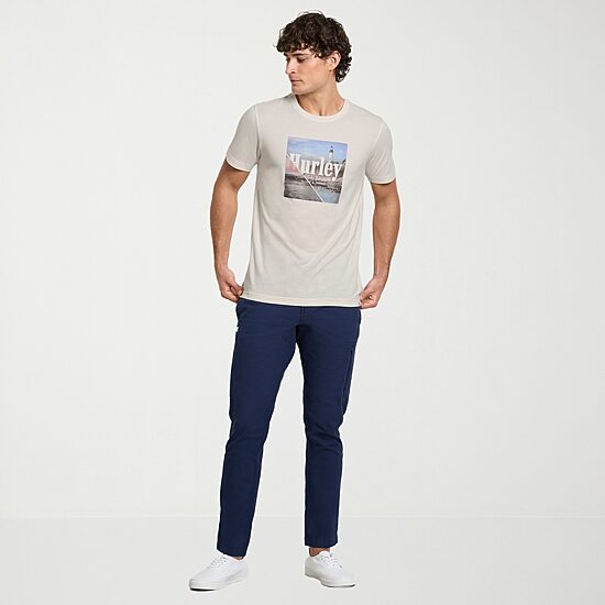 Hurley Mens Crew Neck Short Sleeve Regular Fit Graphic T-Shirt