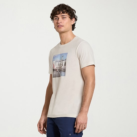 Hurley Mens Crew Neck Short Sleeve Regular Fit Graphic T-Shirt