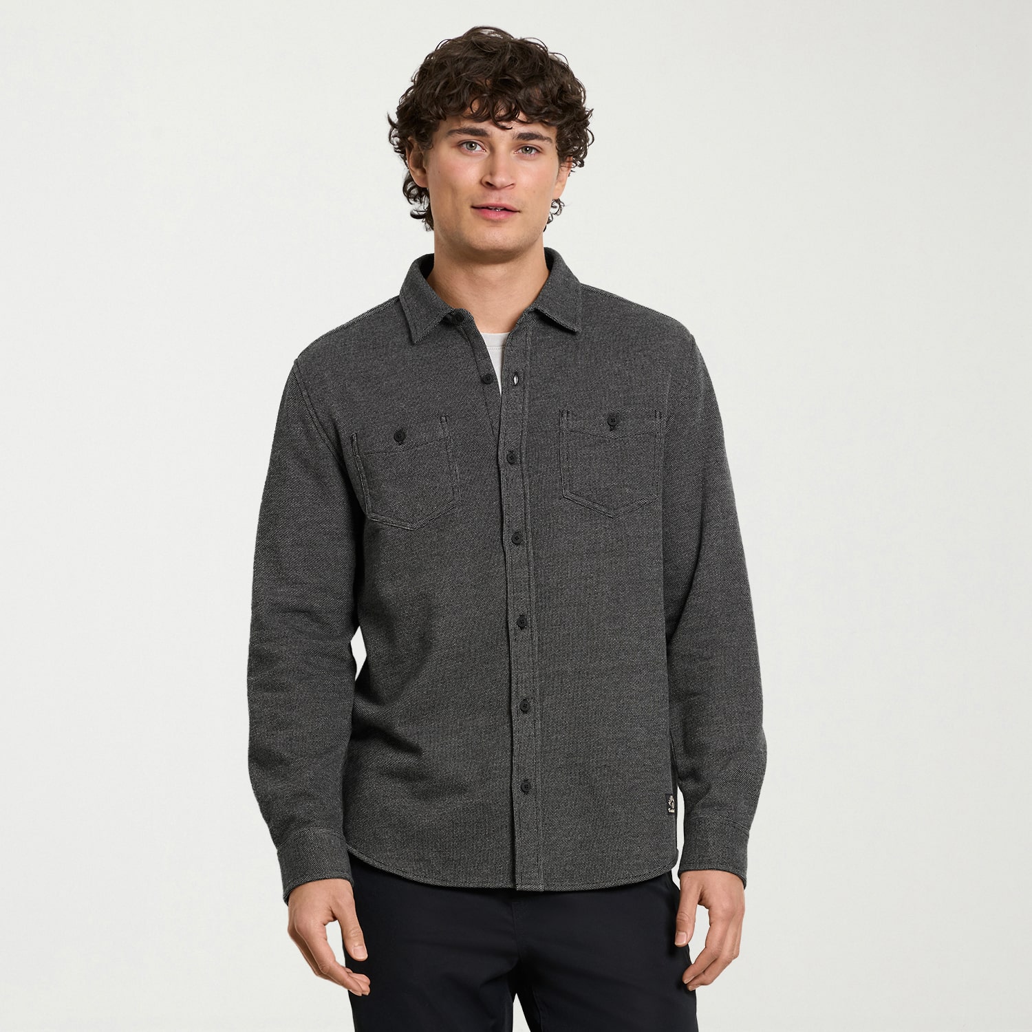 Hurley Mens Long Sleeve Regular Fit Button-Down Shirt