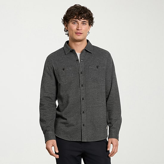 Hurley Mens Long Sleeve Regular Fit Button-Down Shirt