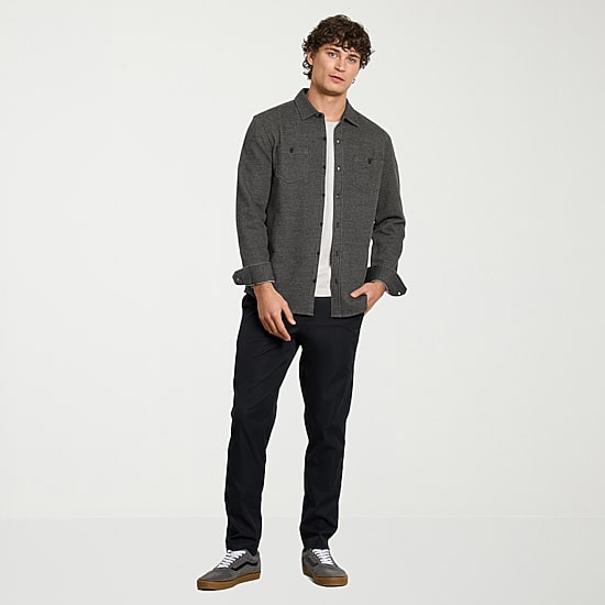 Hurley Mens Long Sleeve Regular Fit Button-Down Shirt
