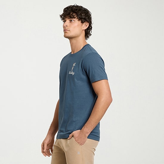 Hurley Mens Crew Neck Short Sleeve Regular Fit Graphic T-Shirt