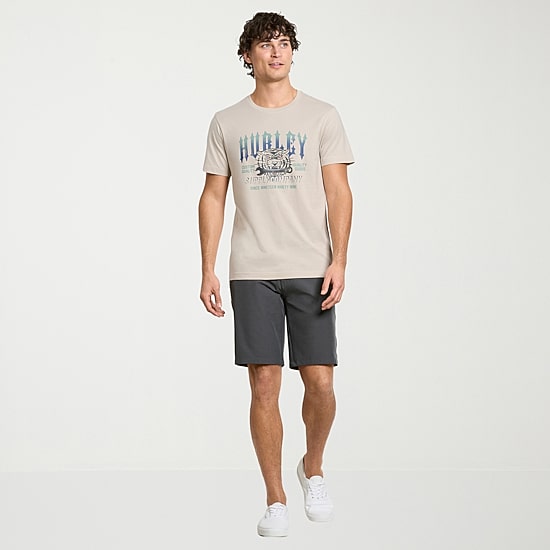Hurley Mens Crew Neck Short Sleeve Regular Fit Graphic T-Shirt