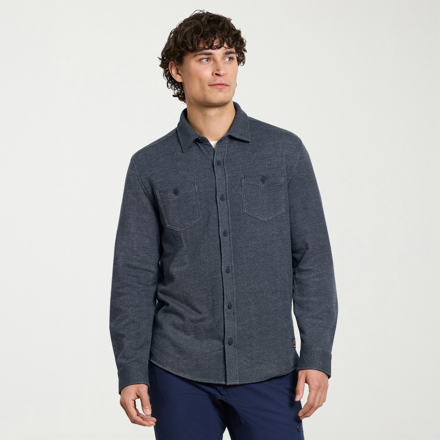 Hurley Mens Long Sleeve Regular Fit Button-Down Shirt