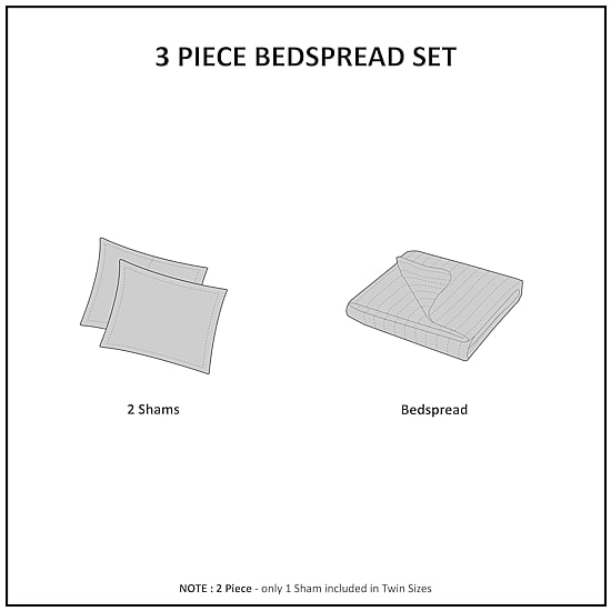510 Design Hayley 3-pc. Reversible Bedspread Set