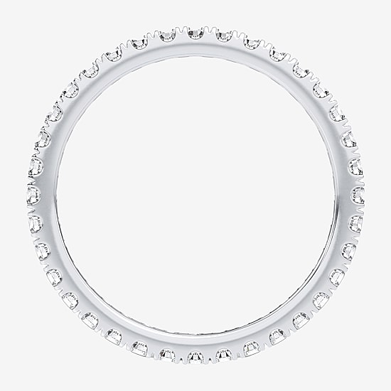 (H-I / Si1-Si2) Womens 1/2 CT. T.W. Lab Grown White Diamond 10K Gold Eternity Wedding Band