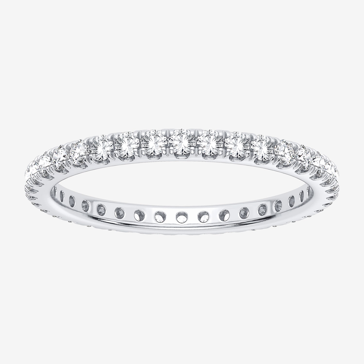 H-I / Si1-Si2) Womens 1/ CT. T.W. Lab Grown White Diamond 10K Gold Eternity Wedding Band