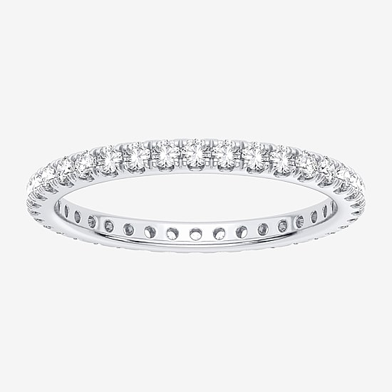 (H-I / Si1-Si2) Womens 1/2 CT. T.W. Lab Grown White Diamond 10K Gold Eternity Wedding Band