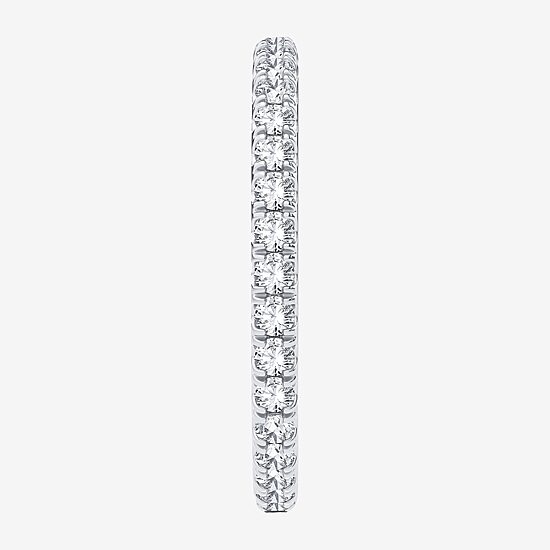 (H-I / Si1-Si2) Womens 1/2 CT. T.W. Lab Grown White Diamond 10K Gold Eternity Wedding Band
