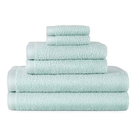 Home Expressions 6-pc. Ribbed Solid Bath Towel Set - JCPenney