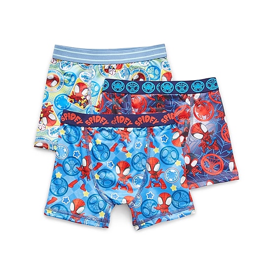 Toddler Boys Spiderman 3 Pack Boxer Briefs Tabp0525
