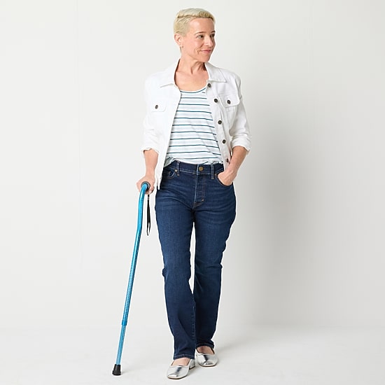A.N.A Womens High Rise Adaptive Easy-on + Easy-off Straight Leg Jean