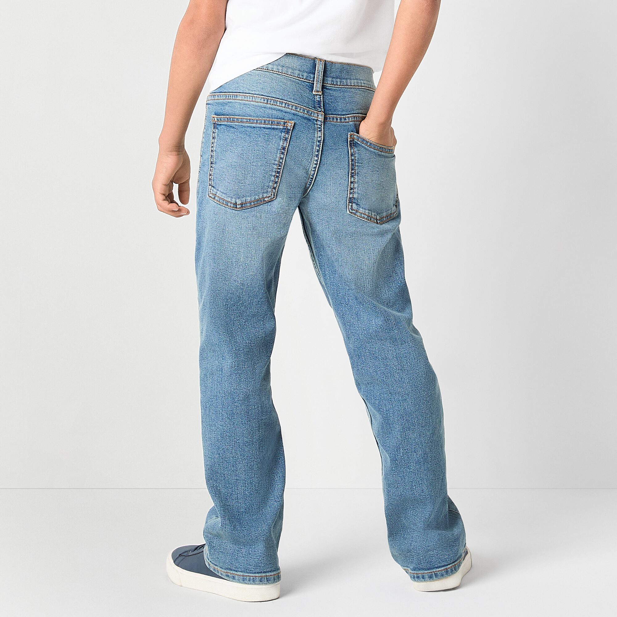 Thereabouts Little & Big Kid Boys Adjustable Waist Stretch Fabric Regular Fit Bootcut Jean