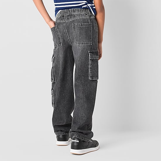Thereabouts Little & Big Kid Boys Adjustable Waist Cargo Loose Fit Jean