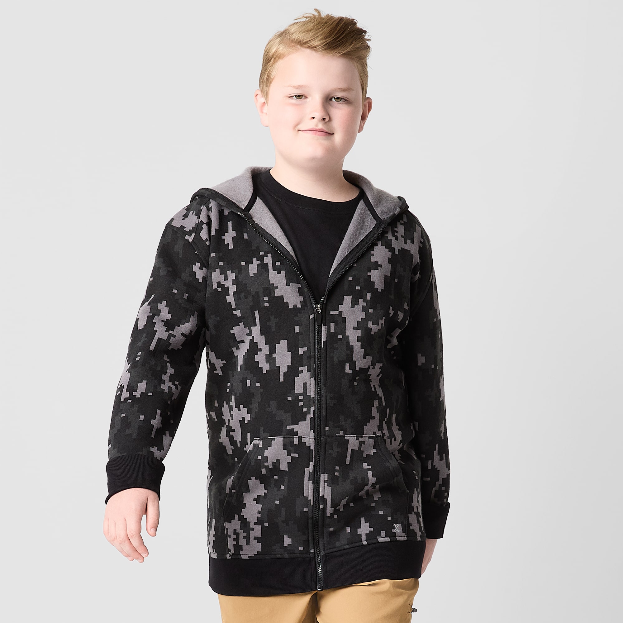 Xersion Little & Big Kid Boys Long Sleeve Fleece Zipper Active Hoodie