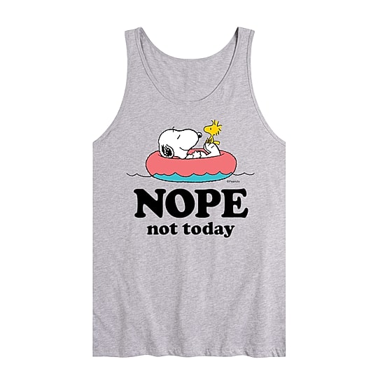 Novelty Mens Scoop Neck Sleeveless Active Peanuts Snoopy Tank Top