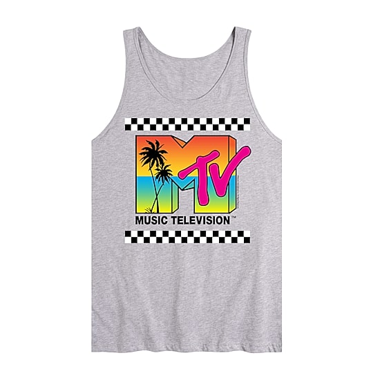 Novelty Mens Scoop Neck Sleeveless MTV Tank Top