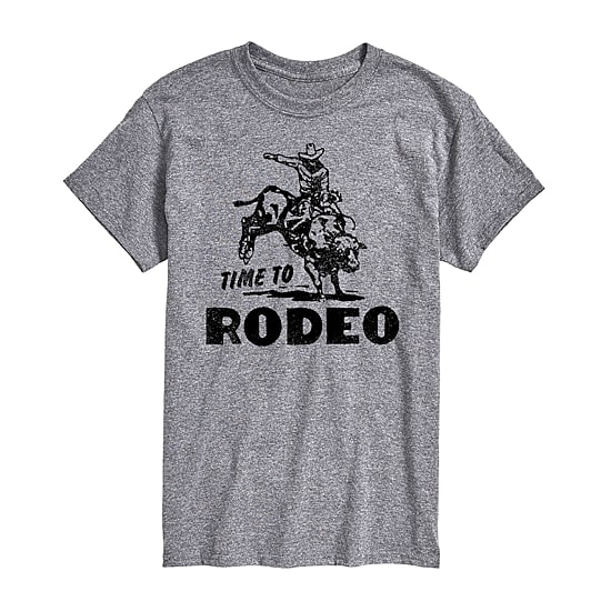 Mens Short Sleeve Time To Rodeo Graphic T-Shirt