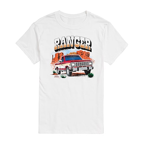 Mens Short Sleeve Ford Ranger Graphic T-Shirt, X-large, White