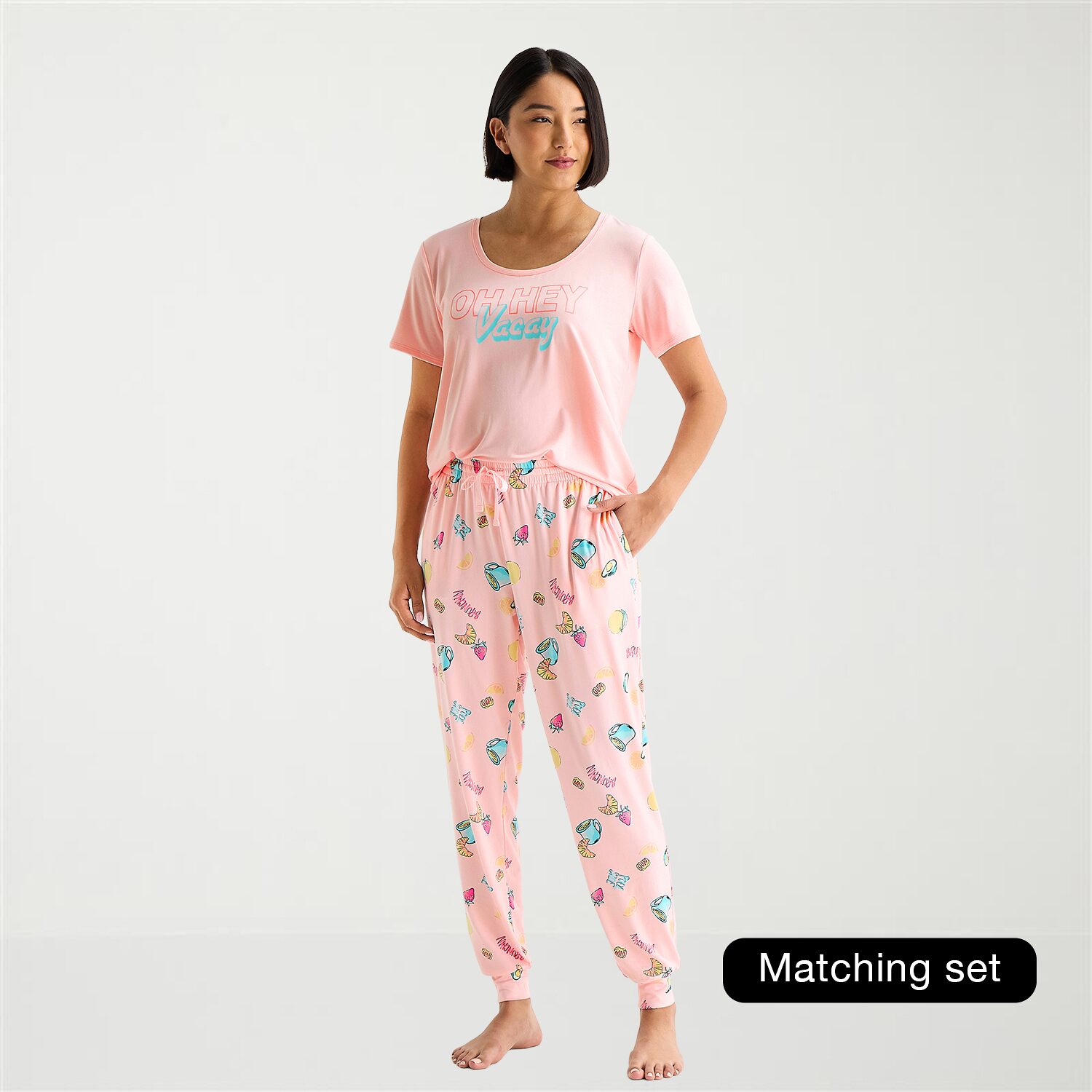 Sleep Chic Womens Crew Neck Short Sleeve Pajama Top