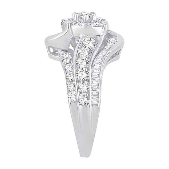 Womens 2 CT. T.W. Natural White Diamond 10K Gold Round Engagement Ring