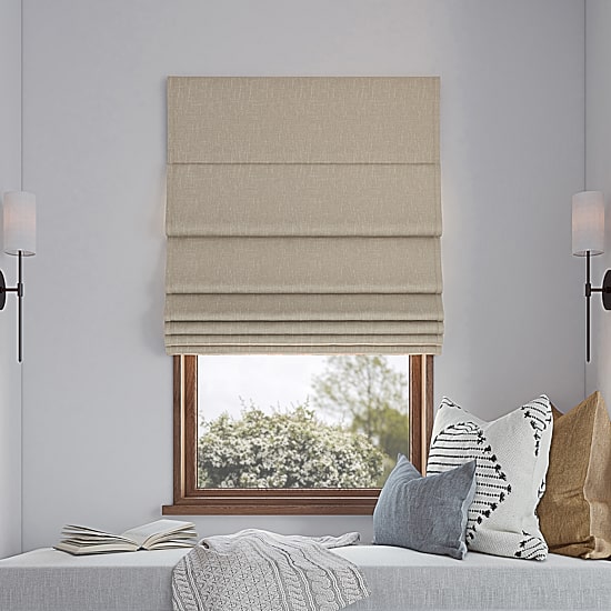 Sun Zero Pryer Energy Saving Cordless 100% Blackout Roman Shade